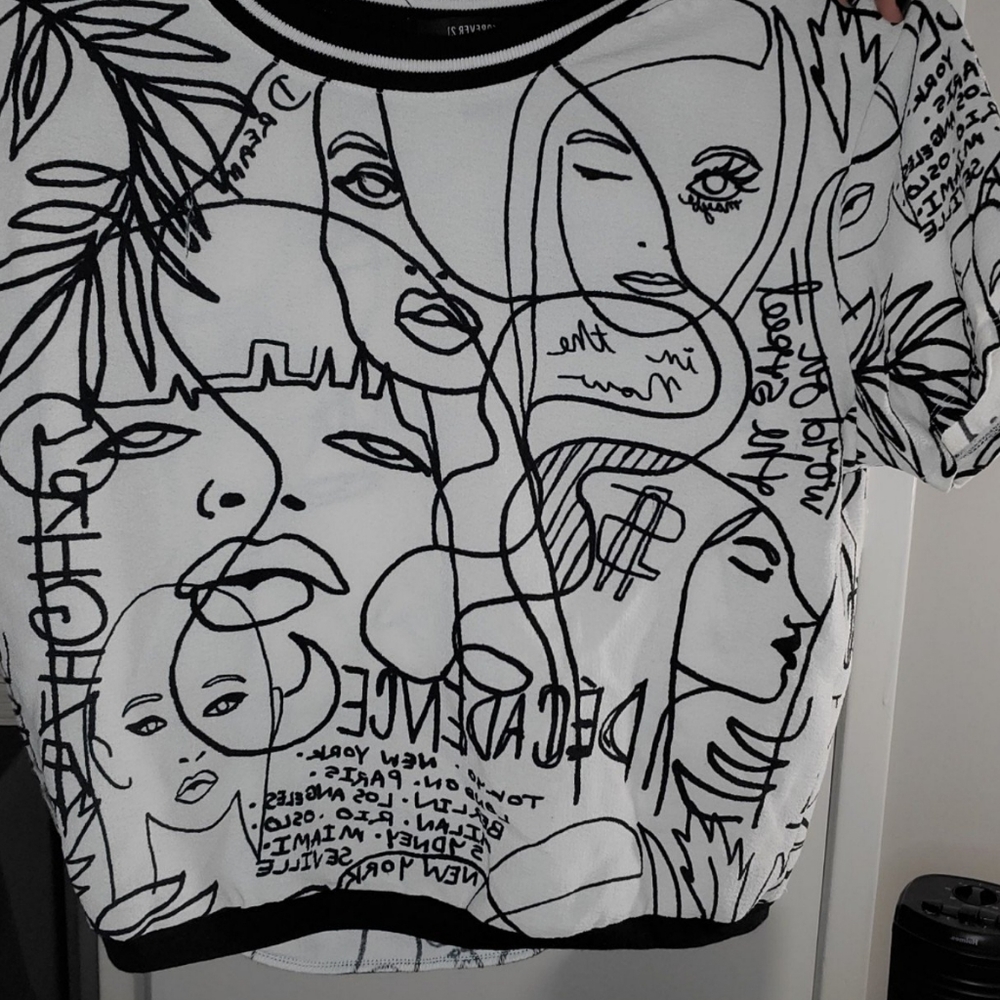 Illustrator crop top, cute details